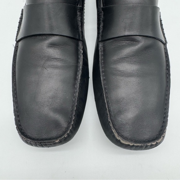 Bally Gabler Black Leather Moc Driving Loafer Size 9 D main image 14